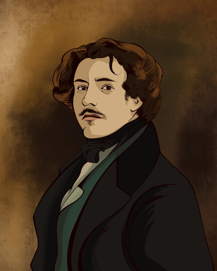 Delacroix Self Portrait