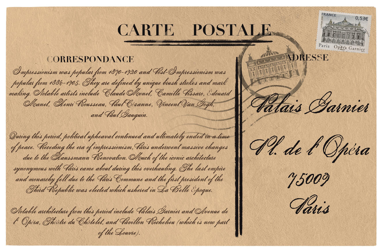 Carte Postale de Paris (Opéra Garnier)